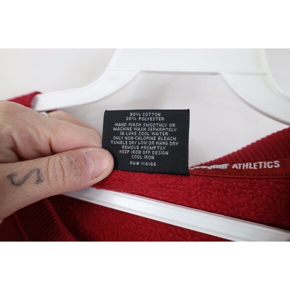 Vintage Mens Large Distressed University of Alabama Crewneck Sweatshirt Red - Picture 11 of 15